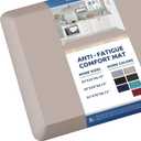KitchenClouds Kitchen Mat Cushioned Anti Fatigue Rug 24"x70" Waterproof, Non Slip, Standing and Comfort Desk/Floor Mats for House Sink Office (Khaki)