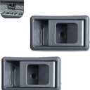 SLIMI 2 PCS Automotive Interior Handles, ABS Plastic Left and Right Door Interior Handles, Replacement OEM Number 69206-04010 69205-04010, Compatible with Hilux (Black)