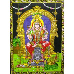 Mariamman Batik religious Wall Hanging Painting : Size 43"x30" Inches