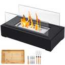 Tabletop Fire Pit with Smores Maker Kit Portable Indoor/Outdoor Mini Small Fireplace Table Top Decor Home Patio Balcony Backyard Gifts for Women Mom Her Wedding Mothers Day Housewarming Birthday Gift