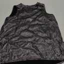SOLY HUX Women's Metallic Tank Top Round Neck Sleeveless Casual Summer Tops Pure Black Large