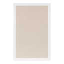 DesignOvation Bosc Framed Natural Linen Fabric Pinboard, 27.5x43.5, White