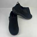 Women's Orthopedic Diabetic Wide Walking Shoes: Arch Support Orthotic Ankle Foot Pain Relief Neuropathy High Arch Slip On, Plantar Fasciitis Bunions Recovery Outdoor Driving Loafers Black Size 7W