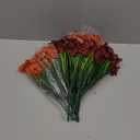 Geegoods Artificial Mum Flowers for Outdoors, 16 Bundles UV Resistant Faux Plastic Mum Flowers for Halloween Front Door Porch Patio Yard Balcony Decor (Mix Color)