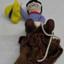 Fdit Pet Dog Costume Funny Cowboy Clothes Dogs Outfit Knight Clothes with Doll and Hat for Halloween Cosplay Party(XL)