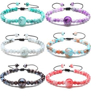 Sureio 6 Pcs Motion Sickness Bands Bracelet Anti Nausea Adjustable Wristband for Cruise Ship Essentials Seasickness Adult (Fresh Colors)