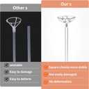 6 Pack Clear Acrylic Balloon Stand Kit, 15.75 Inch Reusable Balloon Sticks Holder With Base Perfect for Tabletop Centerpiece Party Event Decorations (15.75" 6 Pack)