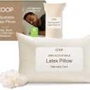 Coop Home Goods Adjustable Latex Pillow Queen, with Talalay Latex & Microfiber Fill, Best Pillows for Sleeping, Naturally Cooling, Eco-Friendly, Medium Firm Pillow for Back, Stomach or Side Sleepers