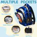 Baseball Backpack for Kids,School Bookbag Large Capacity Adjustable Bookbag Durable Lighting Multi Pockets School Bag Daypack Travel (Baseball)