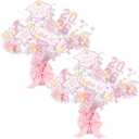 DoubleFill 2 Set Pink Graduation Decorations Class of 2026 Graduation Table Centerpieces Sticks Table Toppers with Lights for College High School Congrats Grad Party Supplies