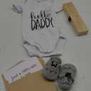 Pregnancy Announcement for Dad - Hello Daddy Baby Onesie, Baby Shoes, Pregnancy Test Keepsake Box, Pregnancy Reveal Card - Surprise Baby Announcement Gifts Set for Husband Partner