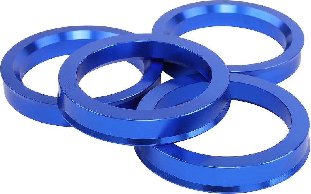 57.1 to 73.1 Hub Centric Rings (Pack of 4) Aluminium Alloy Wheel Center Rings Hubrings 73.1 to 57.1 ID=57.1mm OD=73.1mm (Blue)