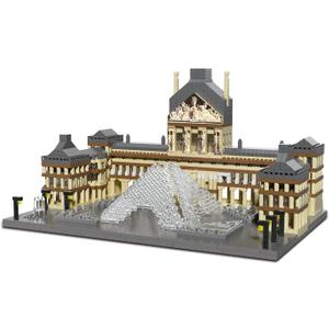 Paris Louvre Museum Building Blocks Iconic Landmark Model Toy for Teens Adults & Collectors 3D Puzzle Set for Educational and Decorative Fun