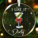 Dirty Martini Ornament - Unique Christmas Decor for Cocktail Enthusiasts, Festive Martini Glasses for Tree, Ideal for Friends and Family, Martini Ornaments for a Merry Christmas