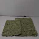 LOCHAS Bathroom Rugs Sets 2 Piece, Soft Non Slip Bath Mat Set, 20''x20'' U-Shaped Toilet Rug and 34''x21'' Sage Green Bath Rugs, Washable Absorbent Chenille Toilet Rug Set for Bathroom, Shower