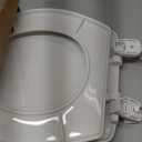 Mayfair Caswell Modern Slow Close Toilet Seat, Durable Plastic Seat, Made in USA, Round, White