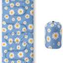 Kids Sleeping Bag for Boys Girls,Rocket Moon Print-Lightweight Warm Portable Outdoor Indoor-Waterproof Cold Weather Resistant Sleeping Bag for Camping Hiking (Daisy)