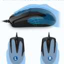 Wired Keyboard and Mouse Combo, EDJO Full-Sized Ergonomic Computer Keyboard with Palm Rest and Optical Wired Mouse for Windows, Mac OS Desktop/Laptop/PC, Black