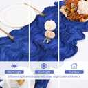 YMHPRIDE 16 Pack Royal Blue Table Runner 20x120in Cheesecloth Table Runner | Boho Cheese Cloth Table Runner Long Semi Sheer Gauze Table Runner for Wedding Birthday Party Bridal Shower Decoration