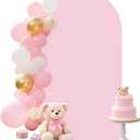 Light Pink Arch Backdrop Spandex Cover for 7.2ft Stand Frame Arch Covers Stretchy Backdrop Fabric for Wedding Bridal Shower Birthday Parties Decor Event Decorations