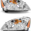 for 2002-2004 Nissan Altima Headlights Assembly Chrome Pair | OE 260603Z626/260103Z626,Halogen,W/O bulbs,Sealed,IP67,Plug & Play,Chrome Pair