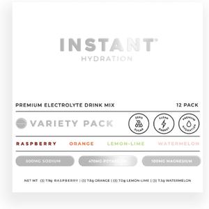 Instant Hydration Electrolytes Powder Packets - Variety Pack - Zero Sugar - Keto, Vegan, Gluten-Free, Non-GMO - Boost Recovery, Brain Function, Muscle & Tissue Health - 12 Sticks