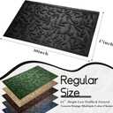 Black Leaves Outdoor Indoor Entrance Doormats, Absorbent Durable Heavy Duty Welcome Front Door Mat,Thick Natural Rubber Back,Easy Clean Entryway Mat 17x30 Inch, Low Profile