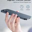 TORRAS Magnetic Slim Fit for iPhone 13 Case/iPhone 14 Case, [Ultra Thin][Compatible with MagSafe][Velvet Touch], Case for iPhone 13 & iPhone 14 Phone Case Hard PC Sturdy Anti Scratch, Black
