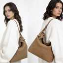 Frosted Purse Bag for Women, Top Handle Shoulder Bags, Hobo Satchel, Slouchy Handbag, Crossbody Tote for Work Travel