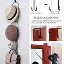 WINIT Hat Rack Caps Rack Holder,10 Rings Hat Organizer Cap Holder Organizer (Door Hooks and Sticky Hooks Include),Door/Wall/Clothes Rod Hanger Storage Hat Organizer for Baseball, Caps, Towel