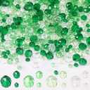 3 x UPINS St. Patrick's Day Green Beads, 1200Pcs Green Crystal Faceted Beads for Jewelry Making Beads for Irish St. Patrick's Day DIY Craft Wreath Necklace Bracelet Earring Holiday Tree Decorations