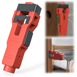 Door Latch Mortise Tool, Mortise Kit with Vertical Calibration Plate, Complete Door Latch Installation Kit for Fast, Clean, and Professional Mortising on 1-3/8" and 1-3/4" Doors