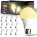 dalattin 12 Pack A19 LED Bulbs,9W Equivalent 60 Watts,E26 Base,Soft White 2700K, 800 LM, Non-Dimmable, Efficient Energy Saving Lights for Living Room,Office,80+ CRI,120V, UL Listed