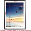 Mxtallup 15x23 Picture Frames Solid wood, Display Pictures 13x21 Inch With Mat or 15x23 Inch Without Mat, Poster Frames 13x21 in Photo Frames Wood Black (T22B1523W1321)