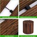 Landical 24ft Wooden Garden Pathway with Non Slip Surface Roll Out Boardwalk Walkways Road Floor Pathway Rustic Path Decorative Patio Pavers for Outdoor Garden Beach Wedding Party(Brown)