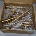 goldenwarm 25 Pack Gold Cabinet Handles Brushed Brass Drawer Pulls Gold Cabinet Pulls 3 inch Kitchen Door Handles and Knobs Bathroom Bedroom Furniture Knobs Stainless Steel (3in Hole Centers)