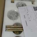 4-Light Brushed Gold Linear Chandelier,28.1" Dining Room Light Fixture