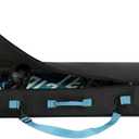Navaris Snowboard Bag for Men and Women - 157 cm - with Side Pocket & Adjustable Straps - for Easy Snowboard Carrying - Black & Light Blue (165 cm, black)