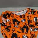 Naanle Womens Nightgown Halloween Boo Black Cats Bats Soft Short Sleeve Cute Ladies Loose Shirt Casual Daily Sexy Loungewear Girls Cloth House Dress,XXL