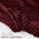 Utopia Bedding 100% Cotton Waffle Weave Blanket King Size for Bed - Lightweight, Breathable Summer Blankets Soft and Cozy, Gifts for Women Home Room Decor (Burgundy, 90x108 Inch)