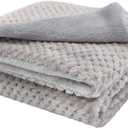 furrybaby Premium Fluffy Fleece Dog Blanket, Soft and Warm Pet Throw for Dogs & Cats(32x40inch, Grey) (Double Layer Flannel-Grey)