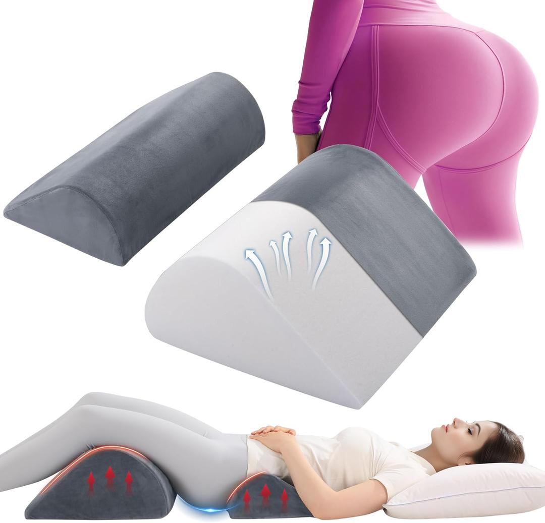 HOMBYS BBL Pillow After Surgery for Sleeping, Lumbar Support with Leg Wedge, 2 PCS Set for Brazilian Butt Lift Surgery Recovery, BBL Recovery Must Haves,Pain Relief