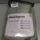 100% Blackout Shield Linen Look Textured Pinch Pleated Curtains Blackout Drapes 96 Inch Long 2 Panels Set, Faux Linen Blackout Curtains for Bedroom & Living Room, 40" W x 96" L, Sage Green