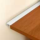 Fullhawl 1 Pcs White Desk to Wall Gap Filler PVC Plastic Office Desk Attachment Long and Wide Gap Filler Eliminates Wall Gaps Easy Installation and Fits Most Desks, 48inches
