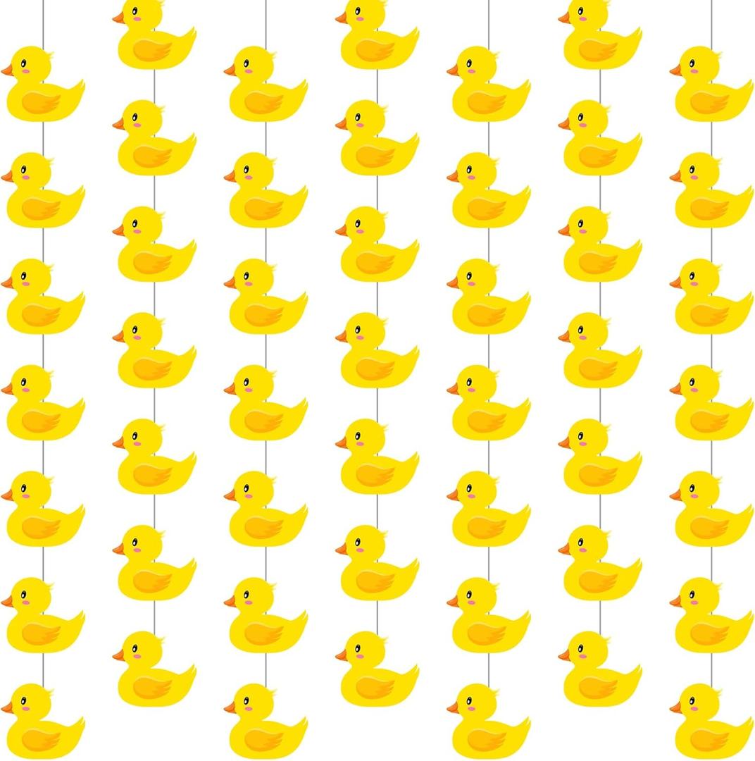 8 Pcs Duck Hanging Decoration Duck Garland Banner Cute Yellow Banner for Birthday Party Baby Showers Decoration Supplies Photo Booth Props