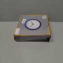 Bernhard Products Retro Wall Clock 9.5 Inch Navy Blue Kitchen 50's Vintage Design Round Silent Non Ticking Quality Quartz Battery Operated Easy to Read Decorative Clocks for Home Office Living Room, Navy Blue