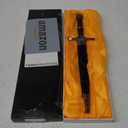Wolf Steel Blade Silver Sword Style Medieval Dagger. for Collection, Gift, Cosplay at Renaissance Fair (Black-806)