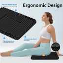 Gel Seat Cushion, Large Gel Cushion Breathable Honeycomb Chair Pads Gel Cushion with Non-Slip Cover for Home Office Chair Car Seat Wheelchair Absorbs Body Pressure Points, As Seen on TV (Black)