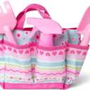 Melissa & Doug Sunny Patch Pretty Petals Gardening Tote Set with Tools