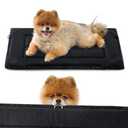 Bedsure Chew Proof Dog Bed for Small Dogs Machine Washable Dog Crate Pad Durable Kennel Pad for Chewers, Black